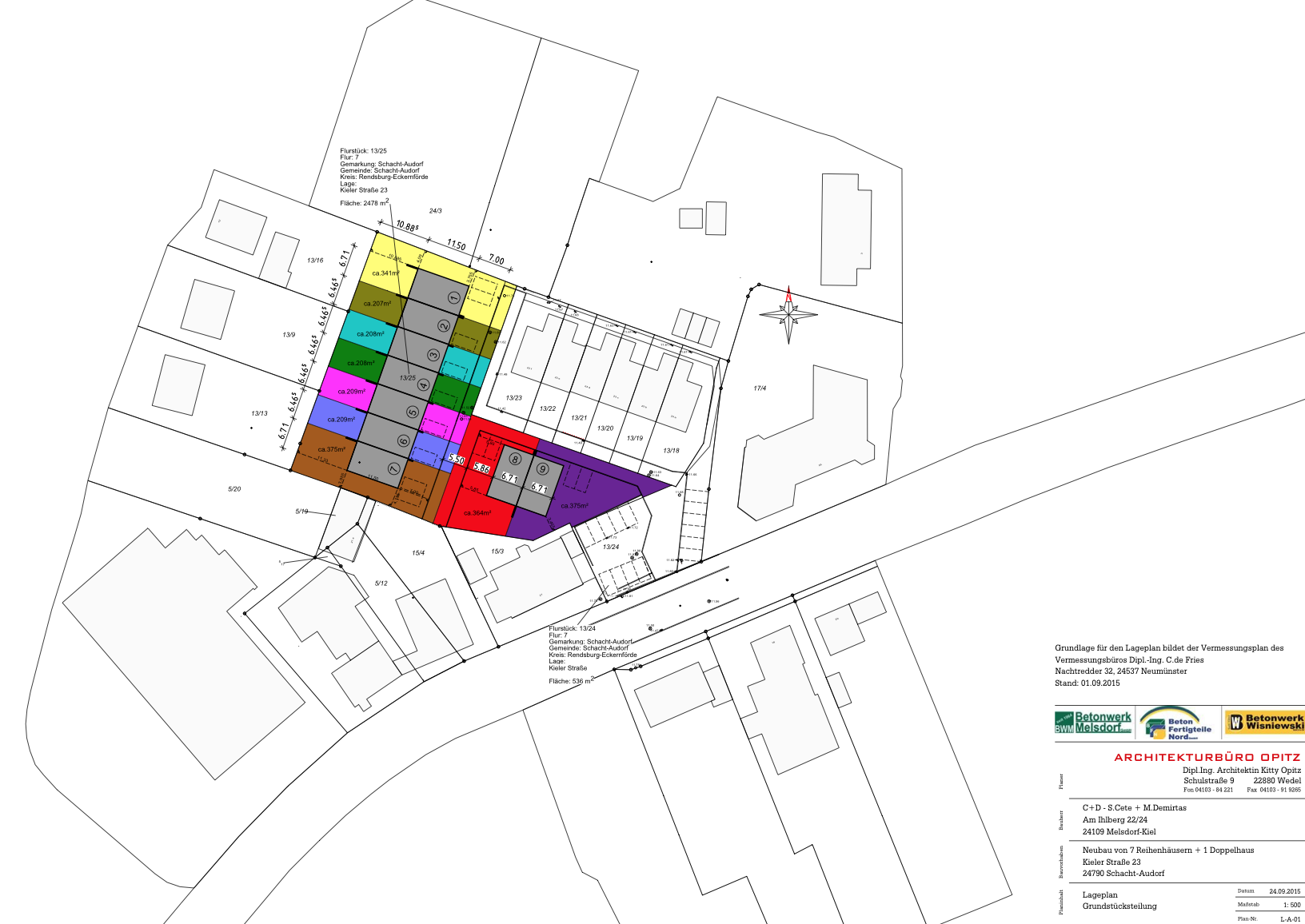 Lageplan des Neubauprojekt in Schacht Audorf